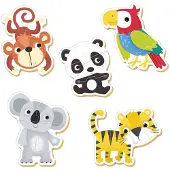 Educa 19952 Πάζλ 5Τεμ. Baby Puzzles Wild Fauna Για 2+ Ετών