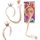 Toi-Toys Princess Friends Diadem mit langem Zopf und Krone