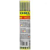 Lyra L4499102 DRY Ersatzminen Set gefüllt mit 12 Stück Universal-Graphit-Mine in 2B, 2,8 mm, für alle Oberflächen, abwischbar