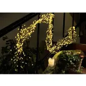 Konstsmide - LED Sternenlametta 24 Stränge à 20 Dioden , 480 warm weiße Dioden, 12V Innentrafo, kupferfarbener Draht; 6372-160
