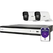 ABUS TVVR36422T Komplett-Set mit NVR und 2 PoE Mini-Tube-Kameras