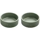 Hunter - 2 x Dog bowl ceramic Osby 550 ml, khaki
