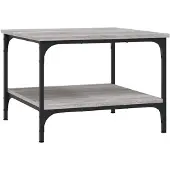 vidaXL Couchtisch Grau Sonoma 55x55x40 cm Holzwerkstoff