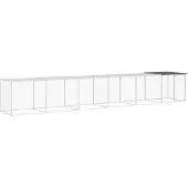 vidaXL Hühnerkäfig mit Dach Anthrazit 603x98x90 cm Verzinkter Stahl