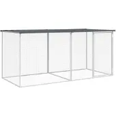 vidaXL Hühnerkäfig mit Dach Anthrazit 203x98x90 cm Verzinkter Stahl