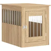 vidaXL Hundekäfig im Möbelstil Sonoma-Eiche 55x75x65 cm Holzwerkstoff