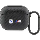 BMW Etui Bma3Wmpuca2 Na Airpods 3 Gen Abdeckung - Czarne Kohlenstoff Doppelmetall-Logo