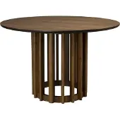 Dutchbone Barlet Esstisch Rund 120 cm Holz Walnuss