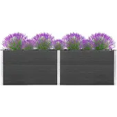 vidaXL Garten-Hochbeet 200x100x91 cm WPC Grau