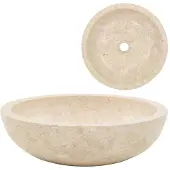 vidaXL Waschbecken 40x12 cm Marmor Creme