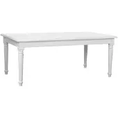 Ebuy24 Amaretta Esstisch 100x180/280 einschl. 2 Zusatzplatten antik weiß, antik patiniert.