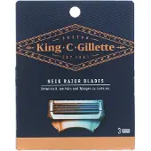 Gillette King C. Rasierklingen 3 Stück für Blue Chrom Nassrasierer