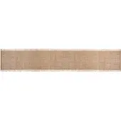 MIKASA Mktrunjute Jute Frayed Tablecloth Beige
