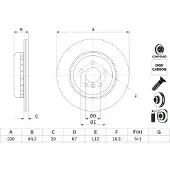 Bosch Bremsscheibe 0 986 479 G15 hinten, belüftet, hochkarbonisiert, 1 Stück