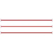 vidaXL Turnstangen 3 Stk. 125 cm Stahl Rot