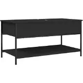 vidaXL Couchtisch Schwarz 100x50x50 cm Holzwerkstoff und Metall
