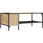 vidaXL Couchtisch mit Regal Sonoma-Eiche 100x51x40 cm Holzwerkstoff