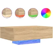 vidaXL Couchtisch mit LED-Leuchten Sonoma-Eiche 85x55x31 cm