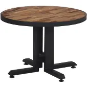 vidaXL Couchtisch Rund Ø55x40 cm Recyceltes Massivholz Teak