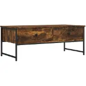 vidaXL Couchtisch Räuchereiche 101x49x39,5 cm Holzwerkstoff