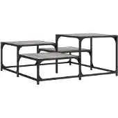 vidaXL Couchtisch Grau Sonoma 87,5x87,5x40 cm Holzwerkstoff
