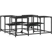 vidaXL Couchtisch Schwarz 91x91x40 cm Holzwerkstoff