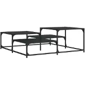 vidaXL Couchtisch Schwarz 107x107x40 cm Holzwerkstoff