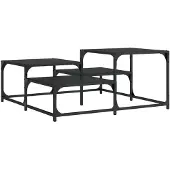 vidaXL Couchtisch Schwarz 87,5x87,5x40 cm Holzwerkstoff