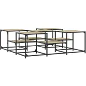 DKD Home Decor Couchtisch Sonoma-Eiche 121x121x40 cm Holzwerkstoff