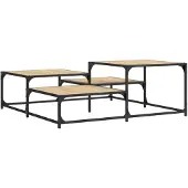 vidaXL Couchtisch Sonoma-Eiche 107x107x40 cm Holzwerkstoff