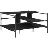 vidaXL Couchtisch Schwarz 100x100x48,5 cm Holzwerkstoff