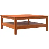 vidaXL Couchtisch Wachsbraun 100x100x40 cm Massivholz Kiefer