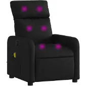 vidaXL Massagesessel Schwarz Kunstleder