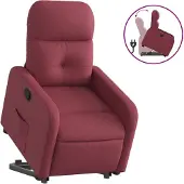 vidaXL Relaxsessel mit Aufstehhilfe Weinrot Stoff