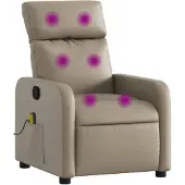 vidaXL Massagesessel Cappuccino-Braun Kunstleder