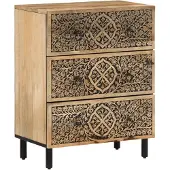vidaXL Beistellschrank 60x33x75 cm Massivholz Mango