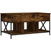 DKD Home Decor Couchtisch Räuchereiche 100x55x50 cm Holzwerkstoff und Metall