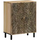 vidaXL Beistellschrank 60x33x75 cm Massivholz Mango