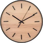 House Nordic | Wanduhr Kensington Braun Kunststoff 4.5x35x35 cm | NADUVI