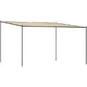 vidaXL Pavillon Beige 4x4 m 180 g/m² Stoff und Stahl