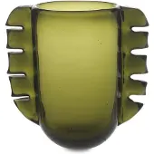 Ferm Living Alas Vase Moss Green - , Grün, Glas