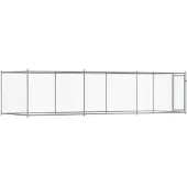 vidaXL Hundezwinger mit Tür Grau 6x2x1,5 m Verzinkter Stahl