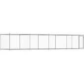 vidaXL Hundezwinger mit Tür Grau 8x2x1,5 m Verzinkter Stahl