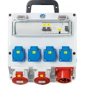 As Schwabe as-Schwabe FIXO Wandverteiler CEE 400V 16A auf 4xSchuko & 2xCEE 400V 16A IP44