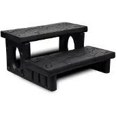vidaXL Whirlpooltreppe Schwarz