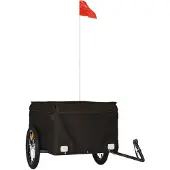 vidaXL Fahrradanhänger Schwarz 45 kg Eisen