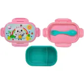 Gabby's Dollhouse Brotdose mit Besteck, Blau/Pink