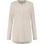 Yumeko Pyjamaoberteil Jersey Baumwolle L Weiß - Eco, Bio & Fairtrade