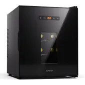 Klarstein Silent Vino 16 Uno | Weinkühlschrank | 1 Zone / 16 Flaschen Schwarz