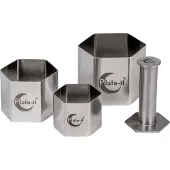 Plate-It Garnier-Ringe Sechseck Mit Drücker (4-teilig)